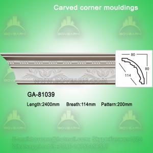 Quality Fashion carved pu crown moldings wholesale