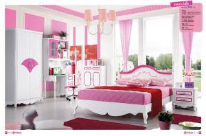 Quality teenager glossy princess bed room set furniture,#906 wholesale