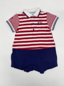 Quality Summer Strips 2 Piece Outfits Baby Boy Collared Polo wholesale