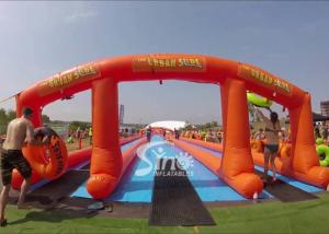 Quality 1000 ft commercial use outdoor double lane inflatable water slide N slip on sale for water parties fun wholesale