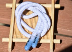 Quality Black Logo Printed 37.5cm Braided Polyester Rope Round For Garments wholesale