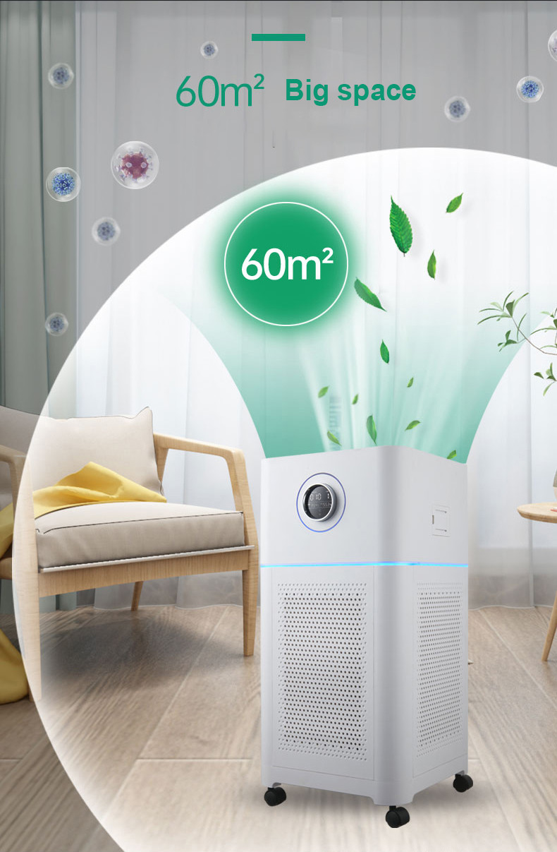 Household H11 H13 Portable Air Purifier for Negative Ion Ozone