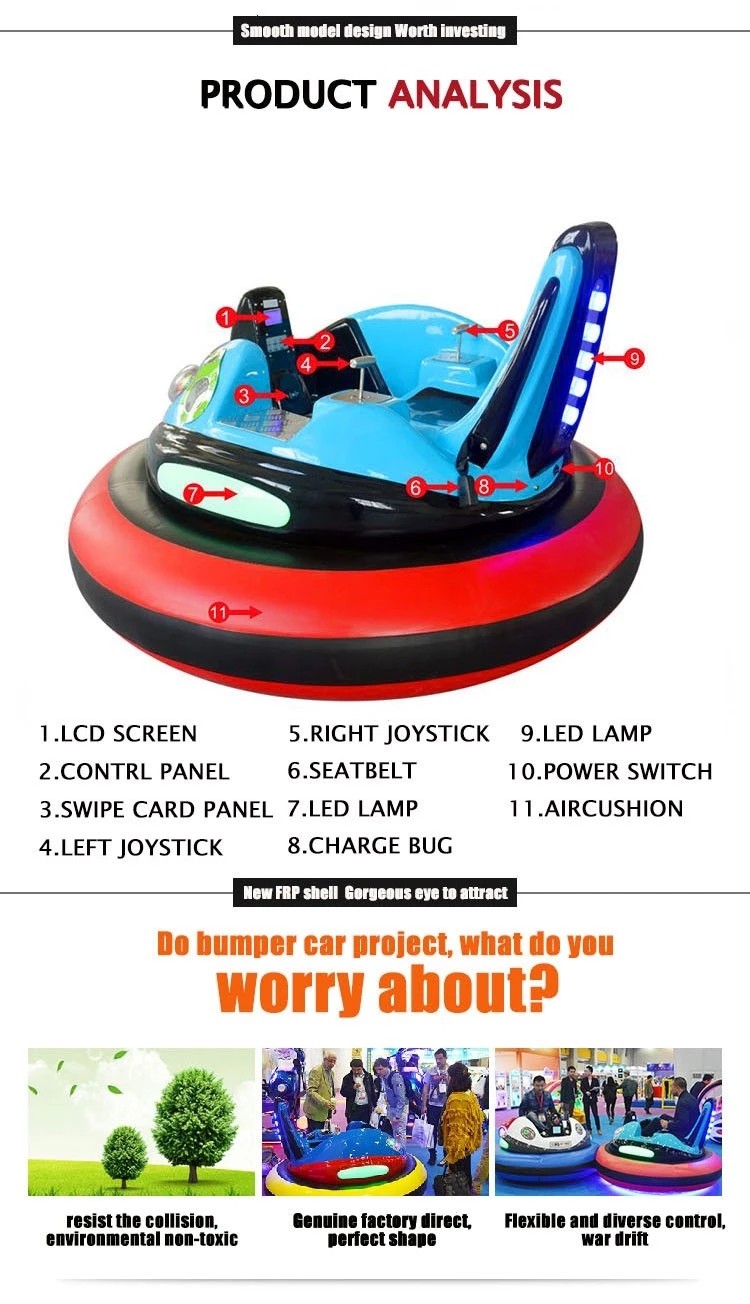 American Standard Adult Bumper Cars With Remote Control Operated