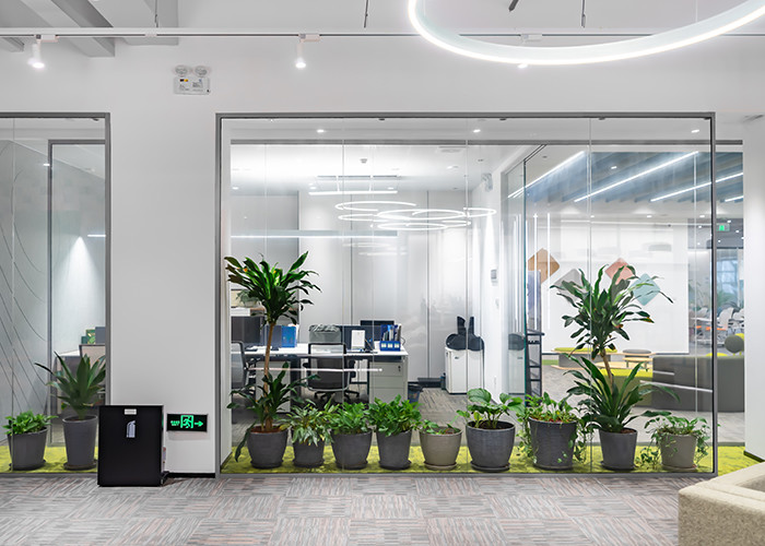 Office Partition Walls Redefining Workspace Design For Modern 108mm Thickness Frameless Or Framed
