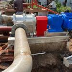 Rotary Practical Industrial Lobe Pump Wear Resistant Flange DN150