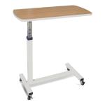 Durable Movable Wooden Hospital Furniture Adjustable Medical OverBed Table with