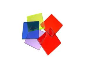 China 50x50mm Colored Optical Glass Filters Longpass For Environmental Testing on sale