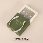 Eco Friendly 10x10x3.5 Cardboard Gift Packaging Box Necklace And Earring Gift