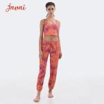 250gsm Workout 2 Piece Set Athletic Tie Dye Print Leggings And Sports Bra Set