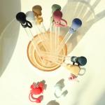Non - Toxic Custom Made Silicone Straw Cover Toppers Hat Cap For Tumblers Straw