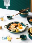 Double Wall Insulated Colorful Ceramic Dinner Plates Nordic Style For Cooking