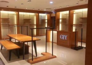 Quality Venner Wood Clothing Display Rack With LED Lighting Decoration Modern Style wholesale