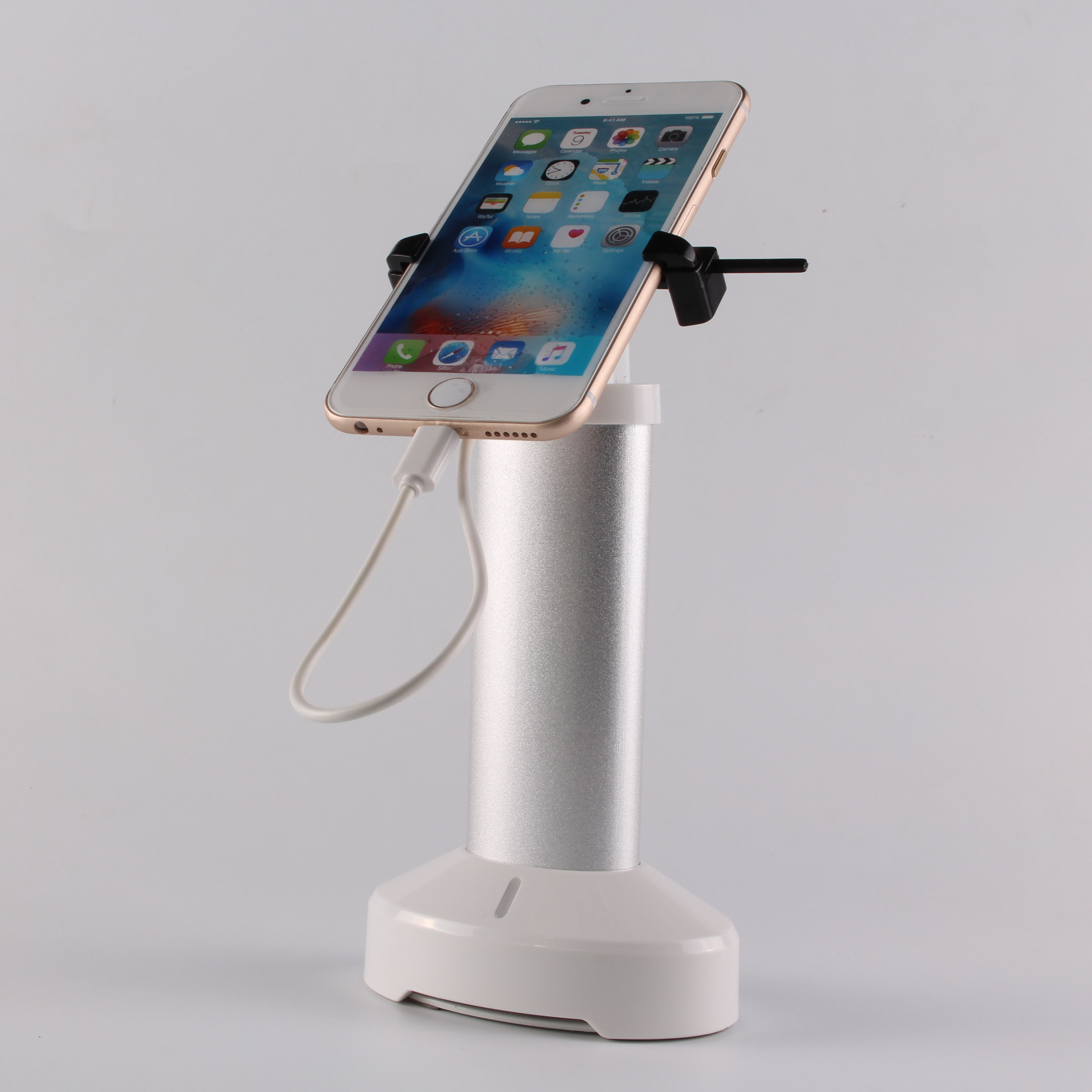 COMER Charge handphone security display holder with alarm for smartphone retail stores