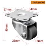 Industrial Mini Caster Wheels 30kg 1 Inch Plate Casters 201P-52