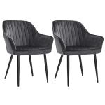 Kitchen Nordic Dark Green Upholstered Dining Chairs With Arms