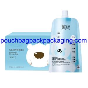 Quality Spout Breast milk storage bag 200 ml , connect pump directly by adapters wholesale
