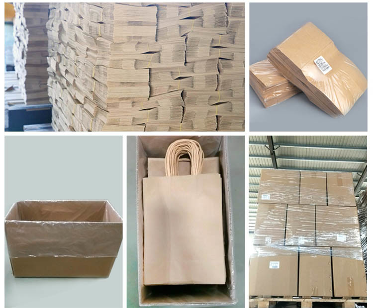 Kuaima Fast Food Packaging Kraft Takeaway Paper Bags Distributor For Restaurant Carry