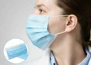 Quality FDA Certified 3 Ply Disposable Face Mask Non Woven Easy Breathing wholesale