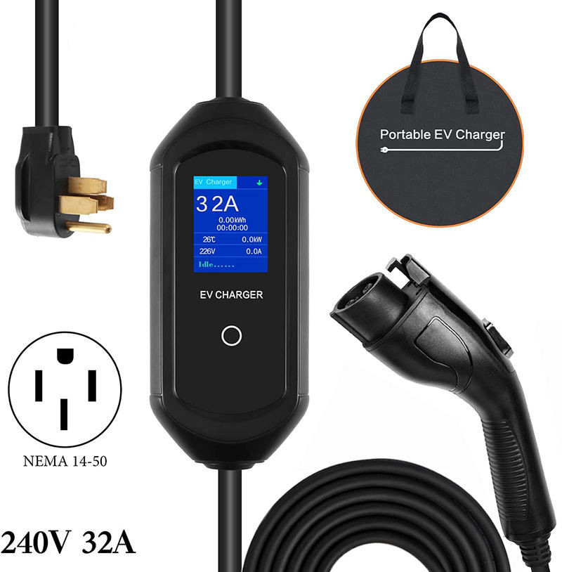 230VAC Portable Electric Vehicle Chargers Level 2 IP67