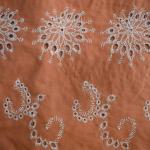 Soft Dresses White Embroidered Solid Color Cotton Fabric Garment Textile