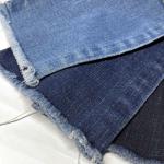 160cm Weave Rayon Cotton Twill Denim Fabric With Slub Dark indigo