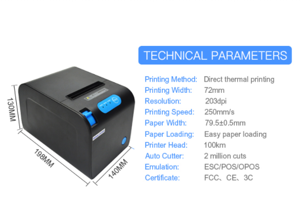 Rongta RP328 3inch 80mm Thermal Printer POS Receipt Printer With Auto Cutter
