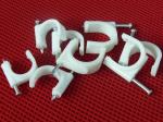 Wire Fastening Round Nail Cable Clip PE and Steel Material White / Black