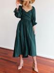 Short Sleeve V-Neck Dresses For Ladies Casual Dresses Knee-Length