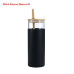 Customised Transparent 500ML Glass Tumbler Reusable Glass Water Bottle With