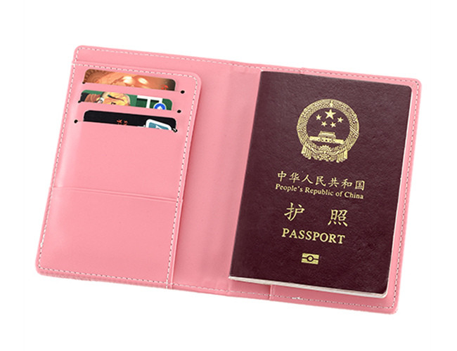 Weave Pu Leather Passport Holder Women Rectangle Advertising Gift
