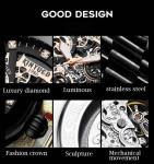 KINYUED oem waterproof custom logo leather fashion tourbillon skeleton wrist