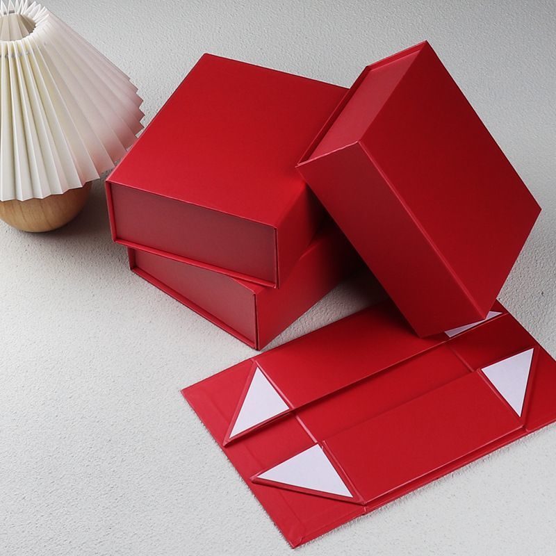Magnetic Foldable Paper Carton Gift Box, Custom Logo Printed Cosmetic Cardboard Packaging Box