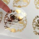 Hot Stamping Gold Foil Label Stickers Waterproof Custom Metal Stickers