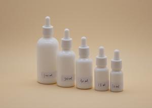 White Ceramic Essential Oil Dropper Bottles 15ml Capacity Smooth Surface