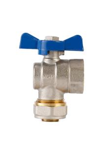 Quality Antiwear Copper Angle Ball Valve Nickel Plating Surface Durable wholesale