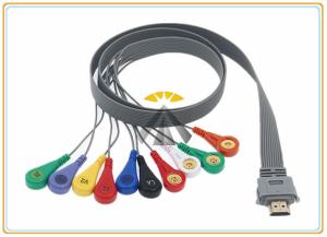 Quality 10 Leads Holter Ecg Cables And Leadwires 0.9 Meter Length Biox Compatible wholesale