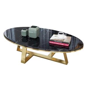 Quality Marble Metal Ellipse Commercial Coffee Table wholesale