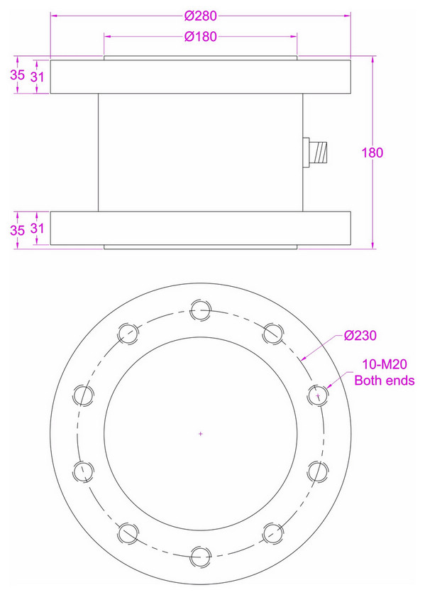 200k lb-in torque transducer 300klbf-in
