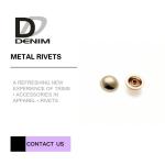 Gold Color High Performance Clothing Decorative Brass Rivets Good Chemical