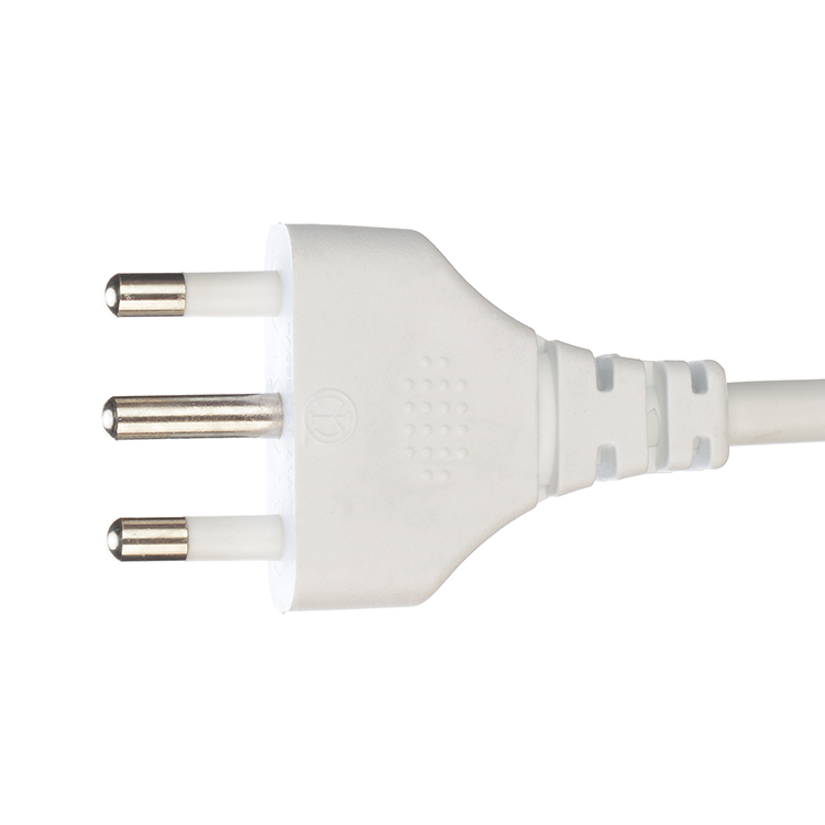 PE Jacket Eu Retractable Coiled Power Extension Cord Oxygen Free Bared Stranded Copper Conductor 3 Core Spring Wire White Black