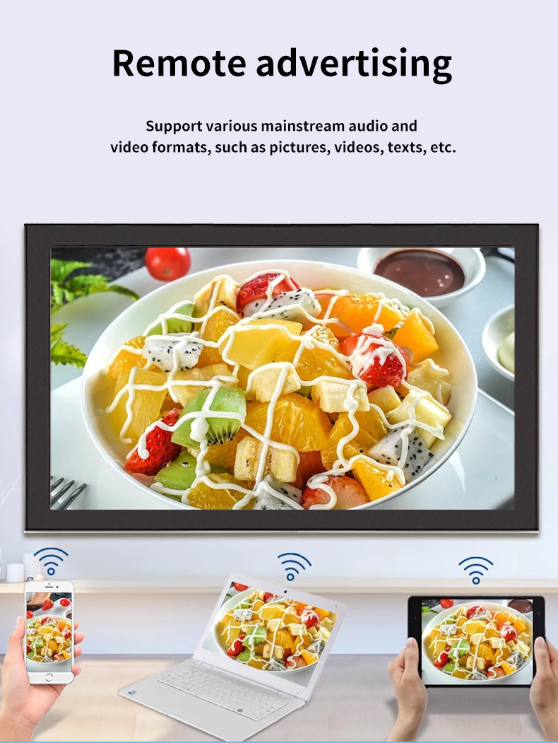 Vga / Dvi / Usb Inputs Touch Screen Lcd Digital Signage 55" For Advertising