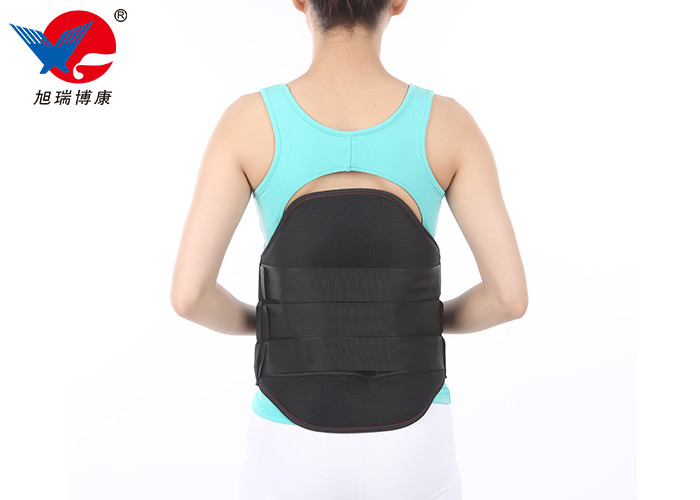 Black Relief Pain Lumbar Sacral Orthosis Back Brace Professional With Ergonomic Design