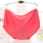 Anti-Static Seamless Underwear Female Breathable Ice Silk Mid Waist Underwear