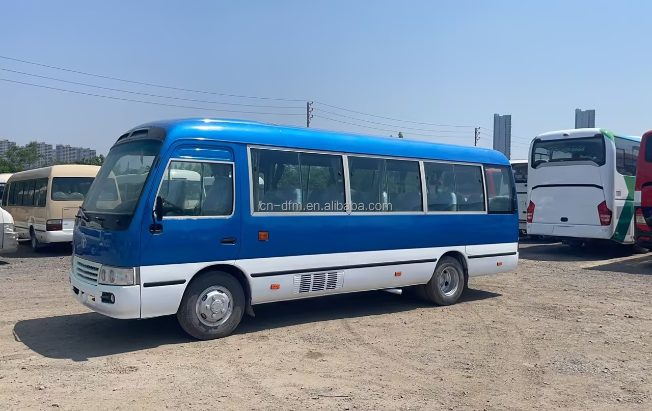16-30 Seats Used Toyota Coaster Bus with Euro 3 Emission Standard Good Condition