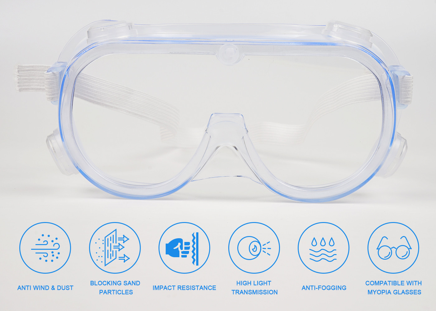Disposable Anti Virus Anti Splash Medical Safety Goggles Safety Protection