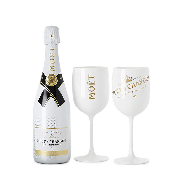 Party White Moet Chandon Plastic Champagne Glasses Acrylic Wine Cup Goblet