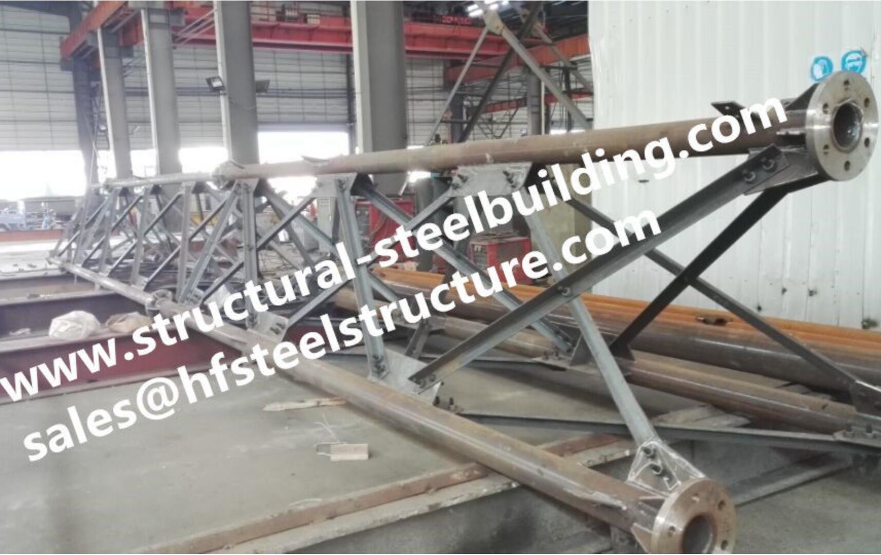 Hot Galvanized Steel Tubular Lattice Tower For Electrical Power Telecommunication Antenna Distribution