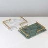Buy cheap Honed Marble Rectangular Tray With Gold Metal Handle from wholesalers
