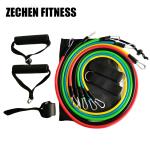 11pcs Resistance Loop Bands Set Fitness 1.2m Home Workout Tube Set With Handles