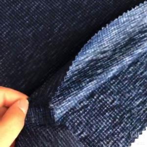 Quality Blue Cationic Polyester Single Jersey Fabric Spandex Waffle Knit wholesale